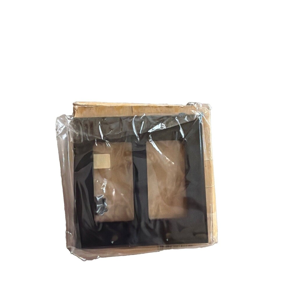 BOX OF 8 EAGLE 2152BK-BOX 2GANG BAKELITE DECORATOR WALL PLATES Black